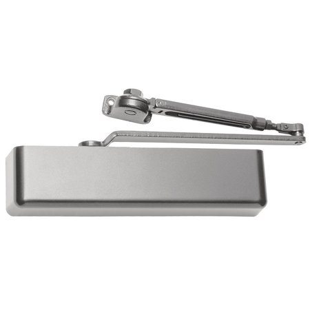 FALCON SC80 Series Medium Duty Closer, Hold Open, Attached PA Bracket, SLIM Cover, Aluminum Painted SC81A HWPA AL